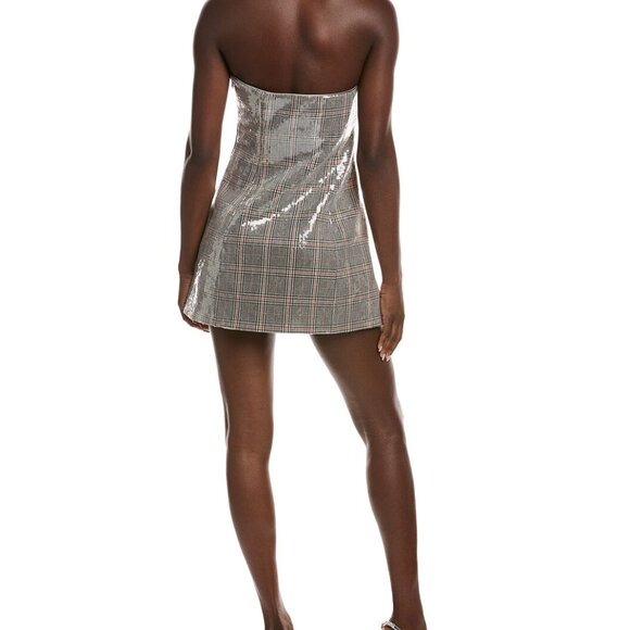 Retrofete Crowne Dress - Size S; Silver Sparkles Plaid Design - Stunning - Picture 2 of 2